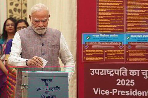 Vice presidential elections: PM Modi casts his vote