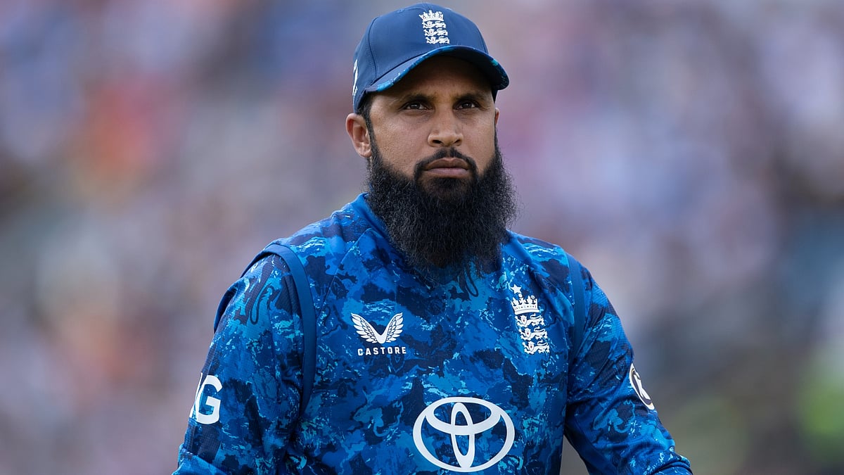 File photo of Adil Rashid in action for England.