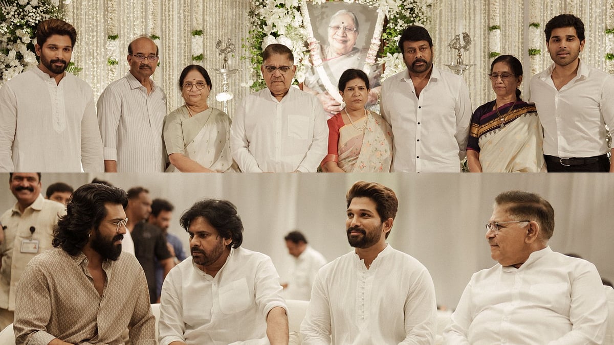 X/Geetha Arts : Allu and Konidela families at Allu Kanakaratnam's prayer meet