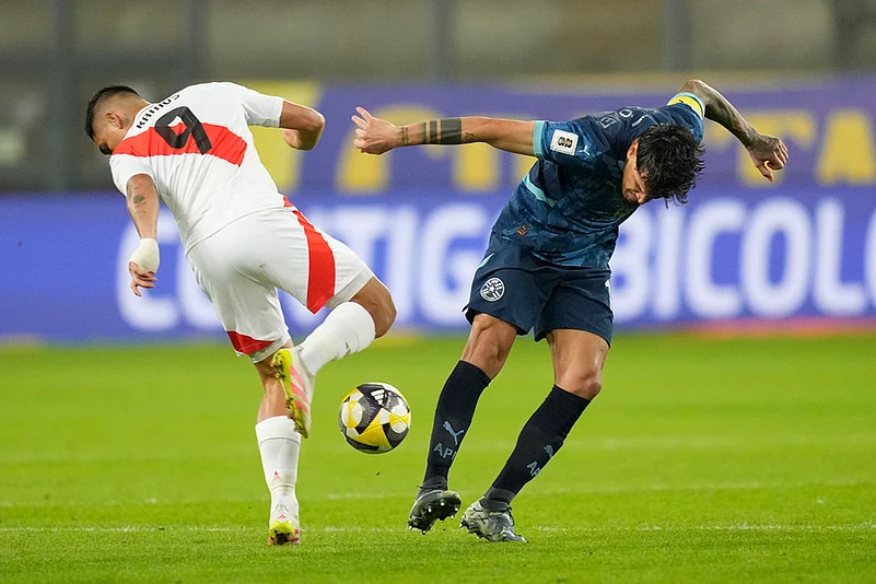 FIFA World Cup CONMEBOL qualifying soccer match Peru vs Paraguay_ Gustavo Gomez