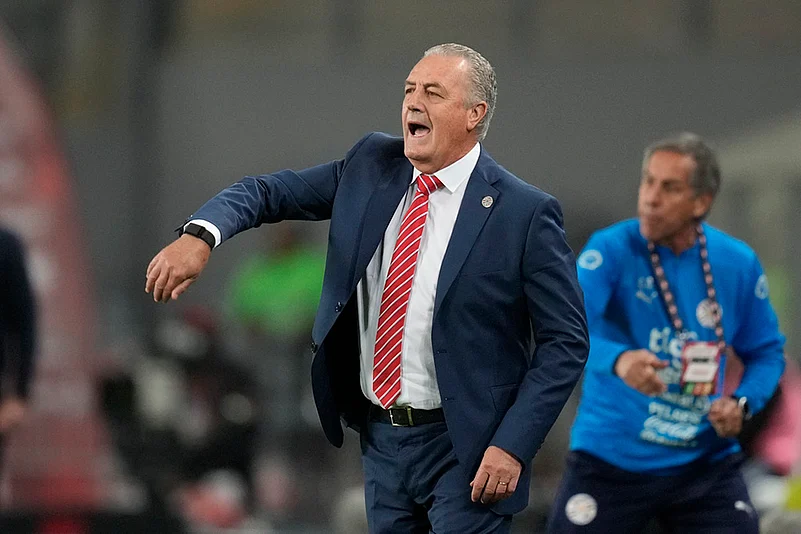 FIFA World Cup CONMEBOL qualifying soccer match Peru vs Paraguay_ Gustavo Alfaro