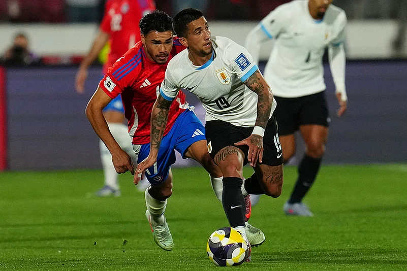 FIFA World Cup CONMEBOL qualifying soccer match Chile Vs Uruguay_Cristian Olivera