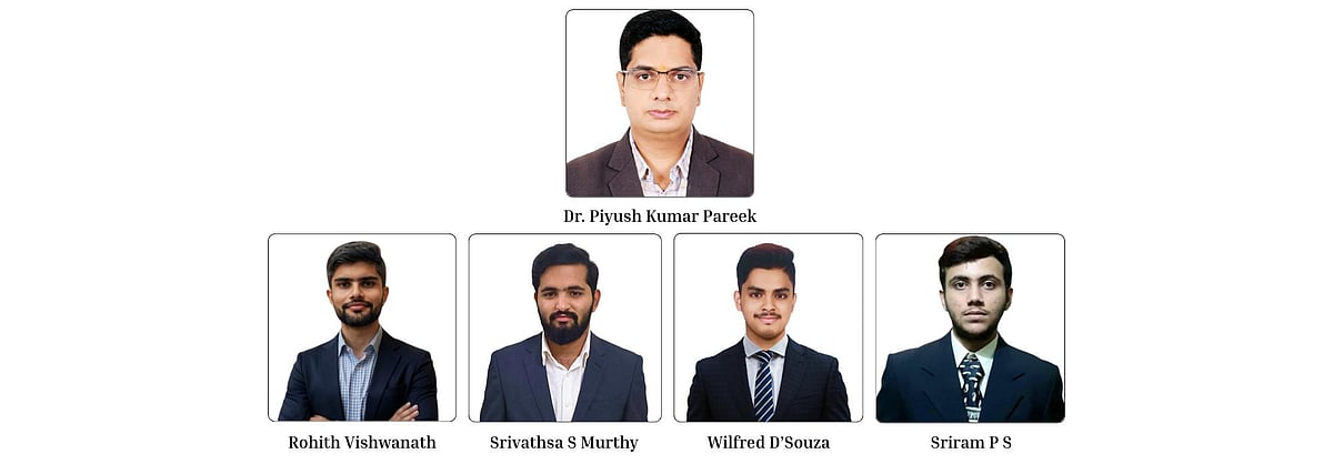 Dr. Piyush kumar pareek with Rihith Vishwanath, Srivathsa S Murthy, Wilfred D'Souz and Sriram PS