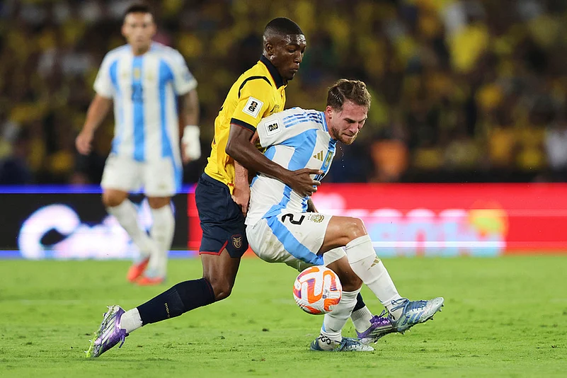 FIFA World Cup CONMEBOL qualifying soccer match Ecuador vs Argentina_ Alexis Mac Allister