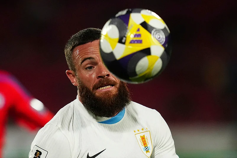 FIFA World Cup CONMEBOL qualifying soccer match Chile Vs Uruguay_Nahitan Nandez