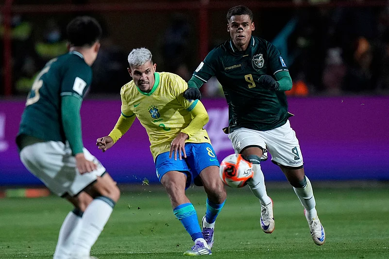 FIFA World Cup CONMEBOL qualifying soccer match Bolivia vs Brazil_Bruno Guimaraes