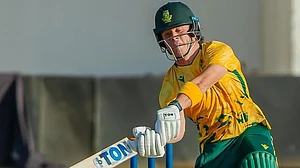 | Photo: Instagram/dewald_brevis_17 : File photo of Dewald Brevis in action for South Africa.