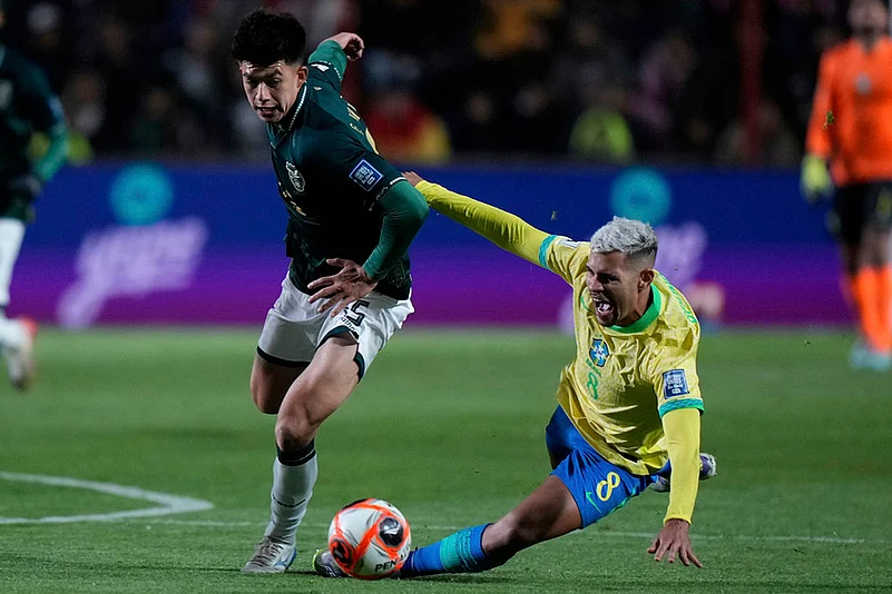 FIFA World Cup CONMEBOL qualifying soccer match Bolivia vs Brazil_Bruno Guimaraes