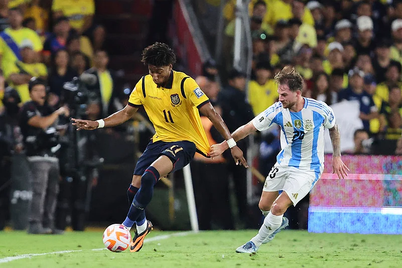 FIFA World Cup CONMEBOL qualifying soccer match Ecuador vs Argentina_ Alexis Mac Allister