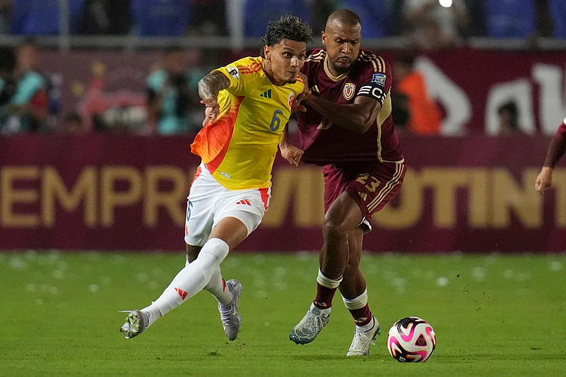FIFA World Cup CONMEBOL qualifying soccer match Venezuela vs Colombia_ Salomon Rondon