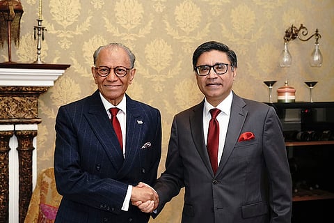 Vikram Misri with Navinchandra Ramgoolam