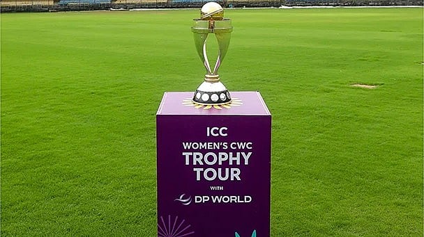 | Photo: ICC : File photo of the ICC Women's World Cup 2025 trophy.