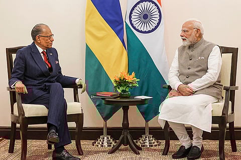PM Modi with Mauritius PM N Ramgoolam