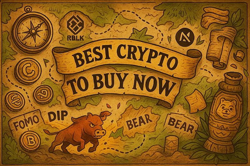 Best crypto to buy illustration with crypto logos
