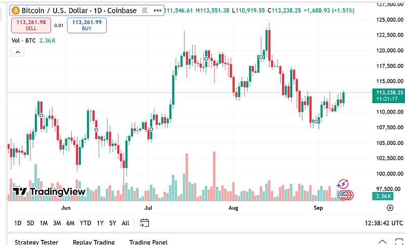 Bitcoin price chart