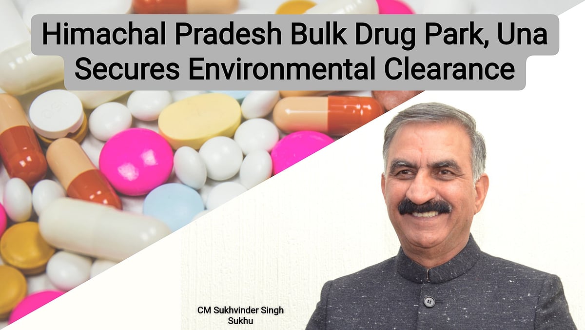 CM Sukhvinder Singh Sukhu with text on Himachal’s Bulk Drug Park in Una getting clearance
