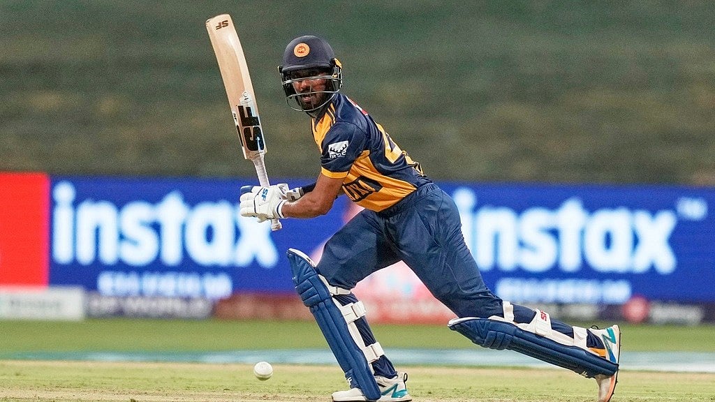 Kamil Mishara remained unbeaten on 46 off 32 balls, while Pathum Nissanka’s quickfire 50 off 34 guided the chase with ease.  -  (AP Photo/Altaf Qadri)
