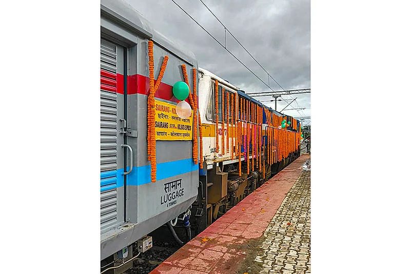 Aizawl (Sairang) – New Delhi Rajdhani Express flagged off
