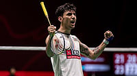 Badminton Asia Team C'ships 2026: IND-W To Defend Title Sans Sindhu; Lakshya To Lead Men's Team - Schedule, Streaming | Photo: X/BAI_Media : Lakshya Sen celebrates after sealing his win over Chou Tien-Chen in Hong Kong Open 2025.