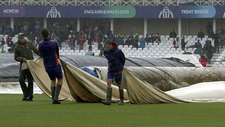 England Vs South Africa, 3rd T20I: Trent Bridge Cricket Ground has been covered due to rain.