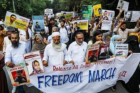 Freedom march protest in Delhi