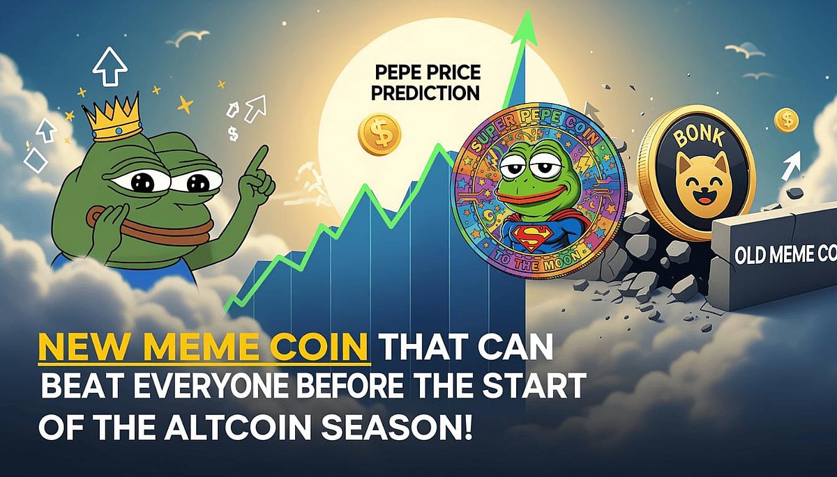 Pepe Coin rises with price hype, breaking past old meme coins like Bonk before altcoin season