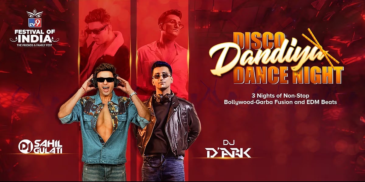 Disco Dandiya Dance Night - TV9 Festival of India poster.
