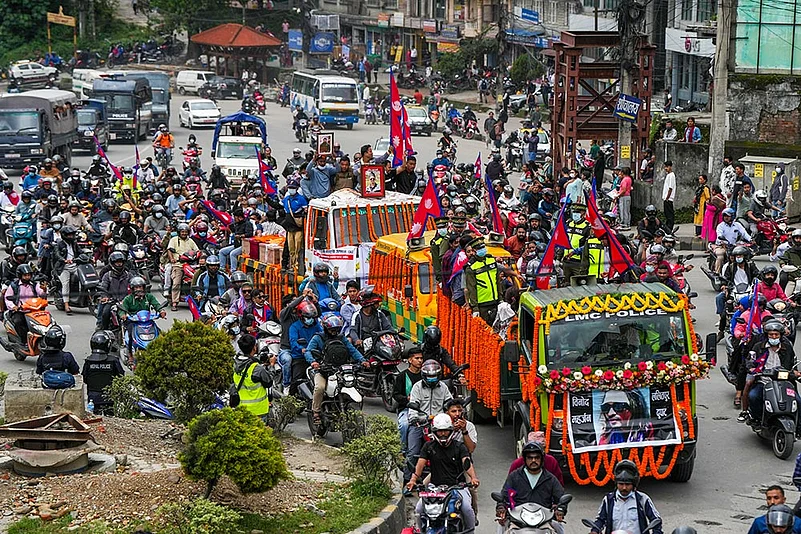 Funeral of victims killed in Nepals protests
