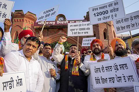 BJP leaders protest in Amritsar