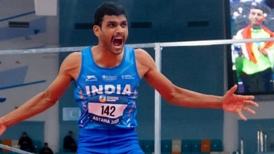 | Photo: Instagram/sarveshkushare_hj : File photo of Sarvesh Kushare in action for India.