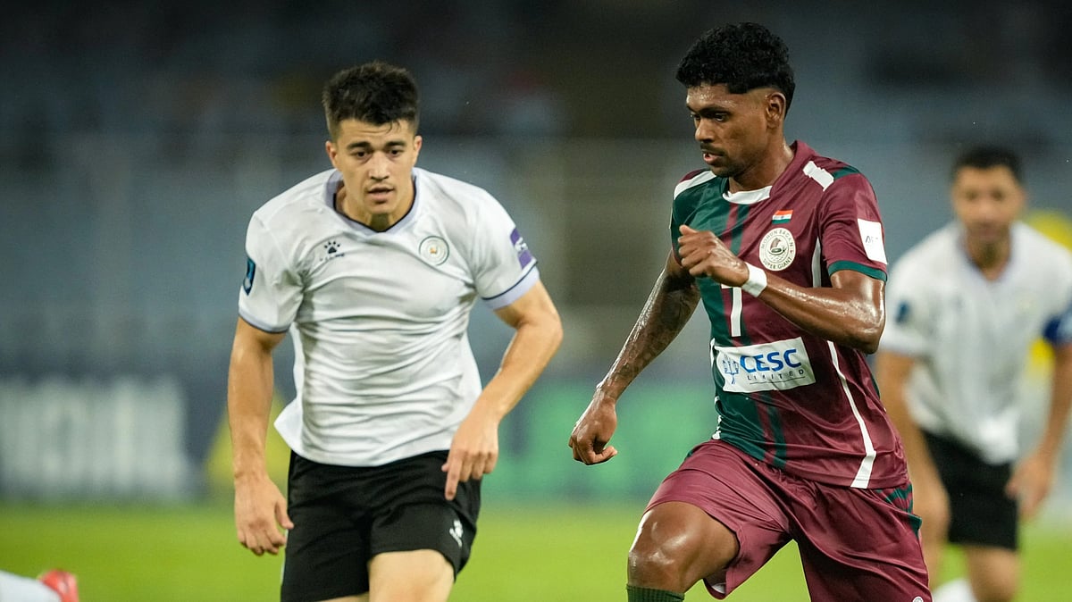 X/@mohunbagansg : Mohun Bagan Vs Ahal FK, AFC Champions League 2: Players in action.