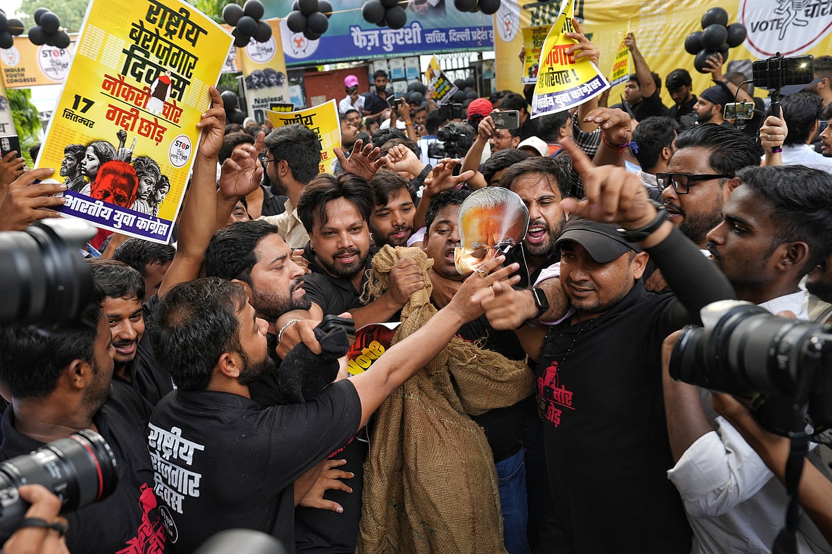 Youth Congress protest, Modi birthday, PM Modi birthday 2025, unemployment India