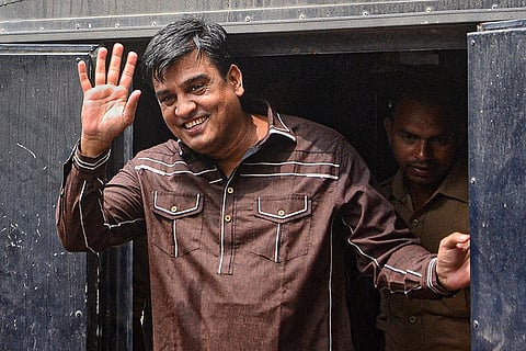 Irfan Solanki arrives at the District Court Kanpur Nagar