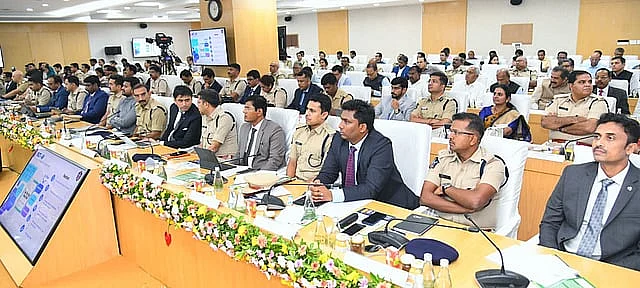 Collectors and SPs in a meeting with CM Naidu Secretariat in Velagapudi
