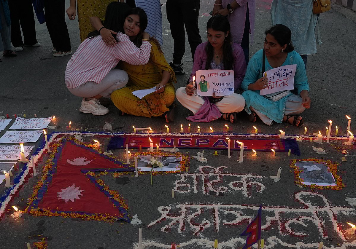 Photo by Sandipan Chatterjee | : Candle Light Tribute at Maitighar in Kathmandu  | 
