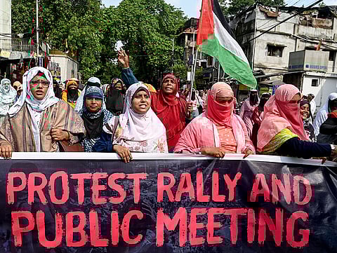 Protest in solidarity with Palestinian people in Kolkata