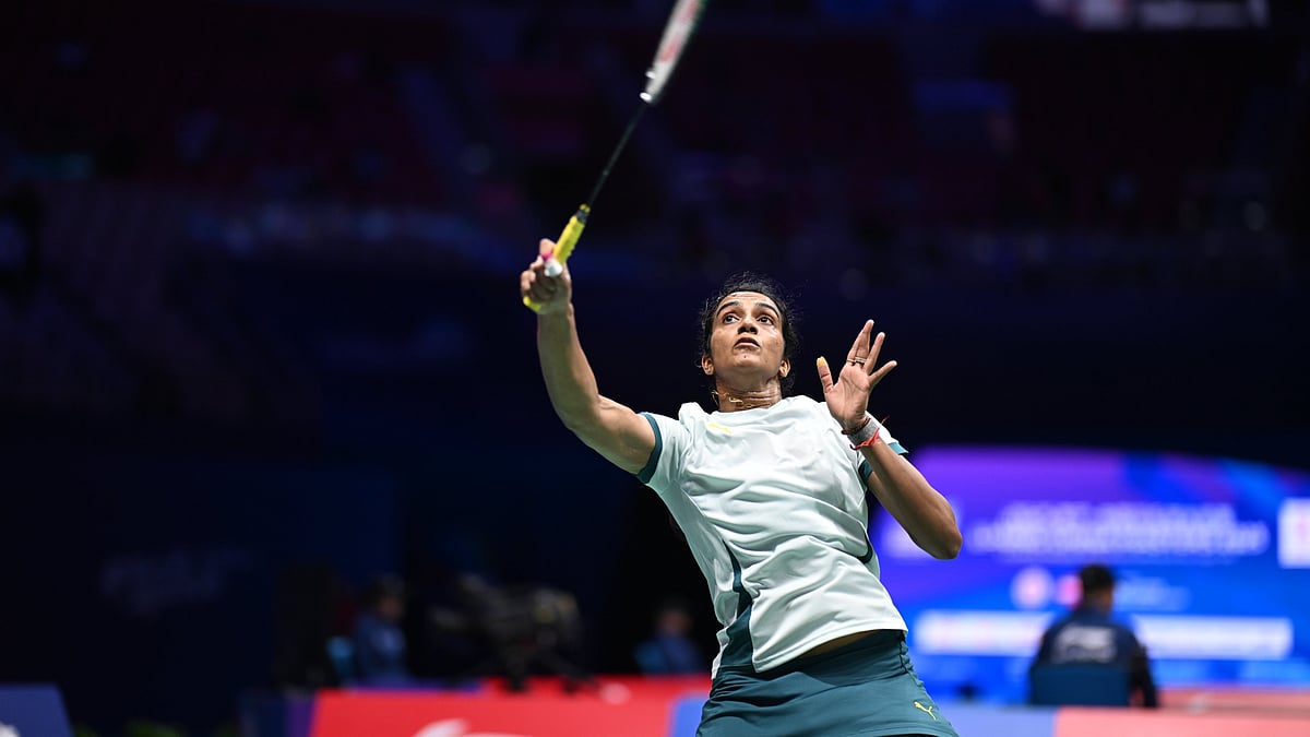 | Photo: X/BAI_media : PV Sindhu in action in the China Masters 2025 against Julie Jakobsen.
