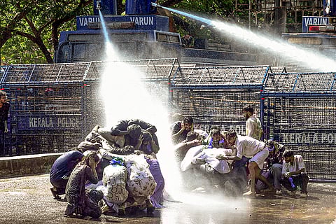 Kerala Students Union's protest