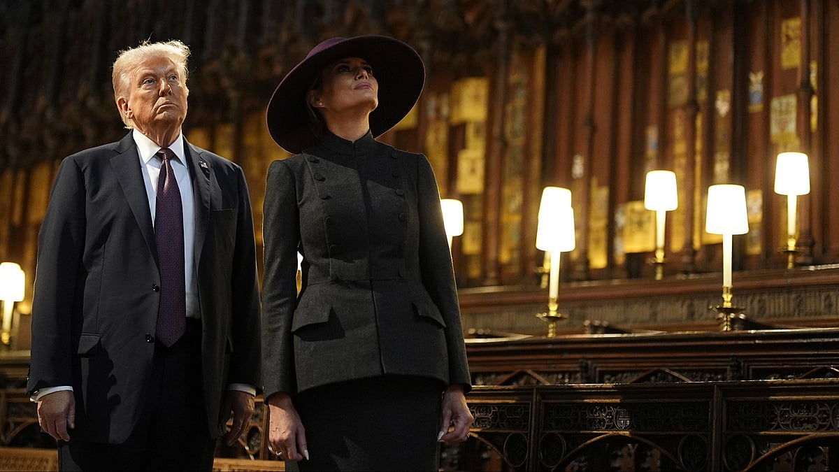 | AP | : US President Donald Trump and First Lady Melania Trump
