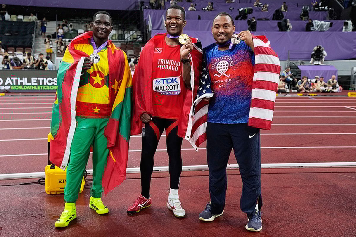 Keshorn Walcott, Anderson Peters and Curtis Thompson