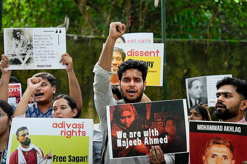 JNUSUs protest in Delhi