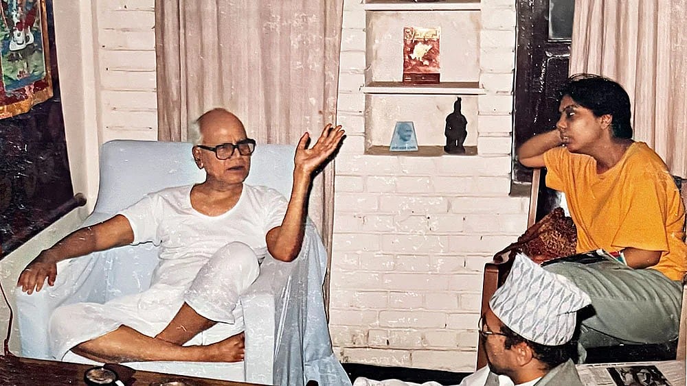 | Courtesy: Ruchira Gupta : Past Chapters: Ruchira Gupta with Nepalese political leader K.P. Bhattarai