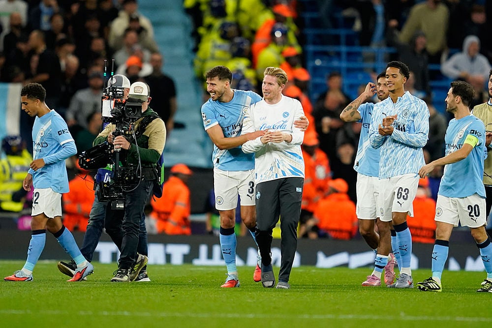 | Photo: AP/Dave Thompson : UEFA Champions League: Manchester City vs Napoli