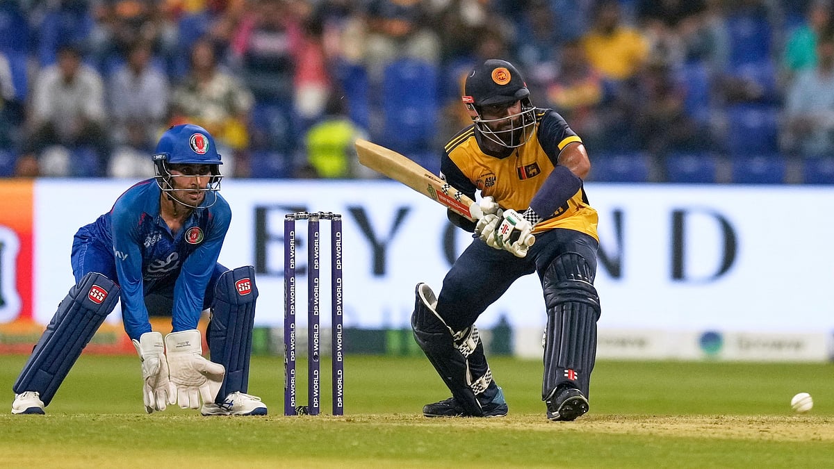 | Photo: AP/Altaf Qadri : Sri Lanka's Kusal Mendis plays a shot during the Asia Cup cricket match between Afghanistan and Sri Lanka at Zayed Cricket Stadium in Abu Dhabi, United Arab Emirates, Thursday, Sept. 18, 2025. 