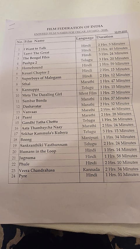 List of shortlisted films