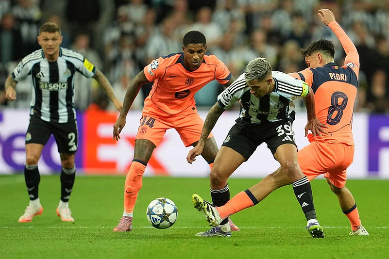 Britain Soccer Champions League: FC Barcelona vs Newcastle United