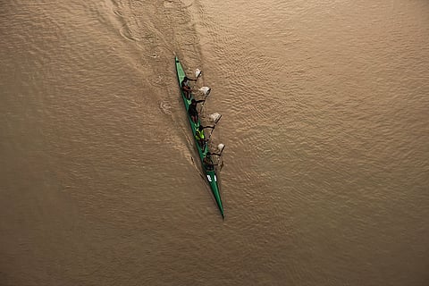 Yamuna river's water level recedes
