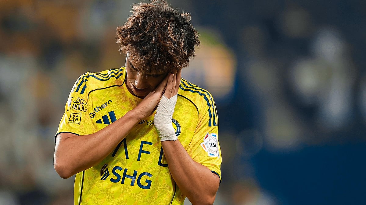 X/AlNassrFC_EN : Joao Felix celebrates his goal with a sleeping celebration.