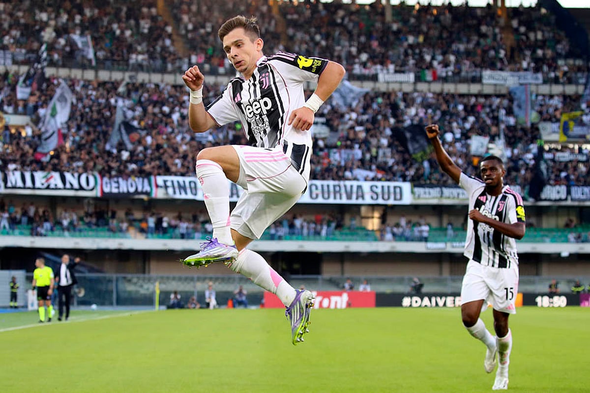 Italy Soccer Serie A 2025-26 Hellas Verona vs Juventus match pics_Francisco Conceicao