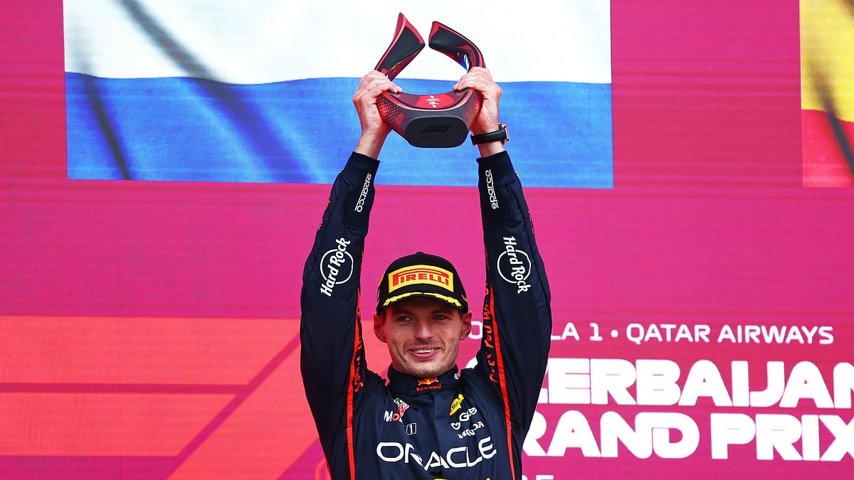 Azerbaijan Grand Prix winner Max Verstappen.
